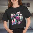 Bowling Party Rollin' 11 Awesome 2013 11Th Birthday Girls Women Cropped T-shirt