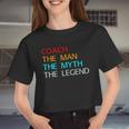 Coach The Man The Myth The Legend Women Cropped T-shirt