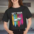 Get Your Cray On Back To School Student Teacher Graphic Shirt For Kids Teacher Women Cropped T-shirt