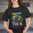 I Crushed Pre_K Monter Truck Sublimation Back To School Women Cropped T-shirt