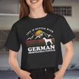 Dog German Shorthaired Life Better German Shorthaired Pointer Vintage Dog Mom Dad Women Cropped T-shirt