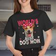 Dog Jack Russell Womens Worlds Best Jack Russell Terrier Dog Mom Women Cropped T-shirt