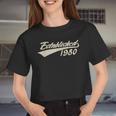 Established 1980 44 Years Old Bday 44Th Birthday Women Women Cropped T-shirt