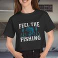Feel The Fishing Women Cropped T-shirt