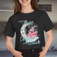 Flamingo This Mams Loves Her Grandkids To The Moon And Back Women Cropped T-shirt