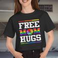 Free Mom Hugs Pride Lgbt Women Cropped T-shirt