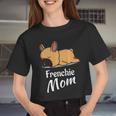 Frenchie Mom French Bulldog Women Cropped T-shirt