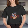 Australian Cattle Dog Heeler American Flag Plus Size Shirt For Women Cropped T-shirt