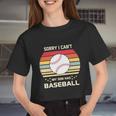 Baseball Mom Baseball Son Baseball Quotes Retro Baseball Women Cropped T-shirt