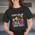 First Day Of 4Th Grade Back To School Women Cropped T-shirt