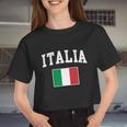 Italia Flag Italy Italian Italiano Family For Men Women Ki V2 Women Cropped T-shirt