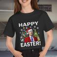 Santa Biden Happy Easter Christmas Women Cropped T-shirt