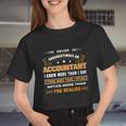 Never Underestimate An Accountant Women Cropped T-shirt