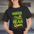 Green Bean Queen String Beans Vegetarian Vegan Women Cropped T-shirt