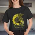 Happy Sunflower Dog Mom Dog Mother Women Cropped T-shirt