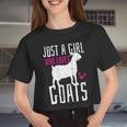 Just A Girl Who Loves Goats Valentine Day Women Cropped T-shirt