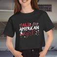 Kids All American Girl For Independence Day Girls Patriotic Women Cropped T-shirt