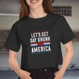 Let’S Get Day Drunk For America 4Thof July Women Cropped T-shirt