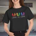 Love Is Love Men Women And Dogs Lgbt Women Cropped T-shirt
