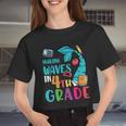 Making Waves In 4Th Grade First Day Of School Back To School Women Cropped T-shirt