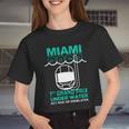 Miami 2060 1St Grand Prix Under Water Act Now Or Swim Later F1 Miami Women Cropped T-shirt