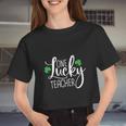 One Lucky Irish Teacher Women Cropped T-shirt