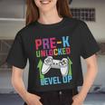 Prek Unlocked Level Up Game Back To School Women Cropped T-shirt