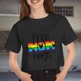 Pride Month Free Mom Hugs Lgbt Pride Women Cropped T-shirt