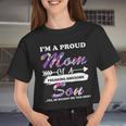 Proud Mom Of A Freaking Awesome Son Women Cropped T-shirt