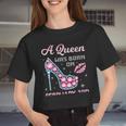 A Queen Was Born On February 03 Happy Birthday To Me You Mom Women Cropped T-shirt