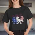 Red White Blue Trex Firework 4Th Of July Graphic Plus Size Shirt For Men Women Women Cropped T-shirt