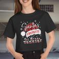 Santa's Favorite 1St Grade Teacher Women Cropped T-shirt