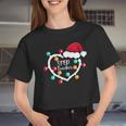 Sped Teacher Santa Heart Women Cropped T-shirt