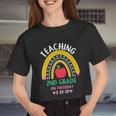 Teaching 2Nd Grade On Twosday 222gift22 Date Cute 2022 Teacher Women Cropped T-shirt