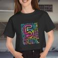 Tie Dye Fifth 5Th Grade Teacher Student Back To School Women Cropped T-shirt