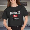 Toronto Canada Retro Vintage National Pride Souvenir Women Cropped T-shirt