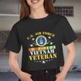 Us Air Force Vietnam Veteran Usa Flag Vietnam Vet Flag V2 Women Cropped T-shirt