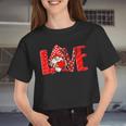 Valentines Day Gnome Love Boys Girls Women Cropped T-shirt