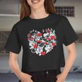 Valentines Day Siberian Husky Heart Lover Men Women Love Dog Women Cropped T-shirt