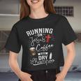 Women Running On Jesus Coffee And Women Cropped T-shirt