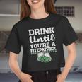 Womens Drink Until You're A Fitzpatrick St Patrick's Day Women Cropped T-shirt