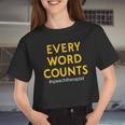 Womens Speech Therapist For Slp Speech Women Cropped T-shirt