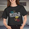 World Traveler Passport Stamp For And Women Women Cropped T-shirt
