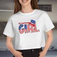 All American Girl Matching Family Fourth 4Th Of July Women Cropped T-shirt