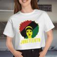 Black Queen Juneteenth Celebrate Freedom Tshirt Women Cropped T-shirt