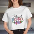 Blessed Nonna Graphic First Time Grandma Shirt Plus Size Shirts For Girl Mom Son Women Cropped T-shirt