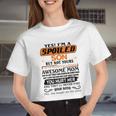 I'm A Spoiled Son Of A Freaking Awesome Mom Great Women Cropped T-shirt