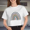 Middle School Teacher Life Teacher Rainbow Women Cropped T-shirt