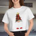 The Queen Gnome Matching Family Group Christmas Gnome Women Cropped T-shirt