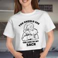 You Should See The Size Of My Sack Santa Christmas Women Cropped T-shirt